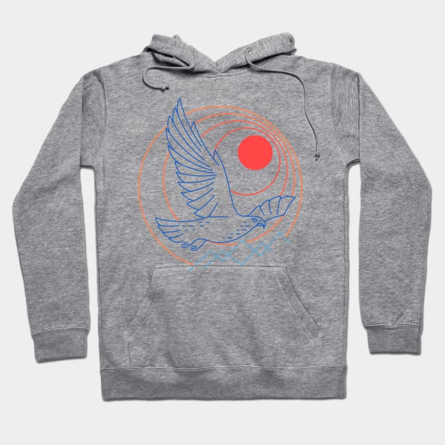 Wild and Free as the Hawk's Flight Hoodie by Sachpica